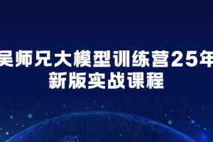 吴师兄大模型训练营25年新版实战课程