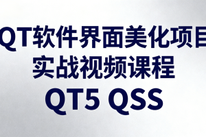 QT软件界面美化项目实战视频课程QT5 QSS