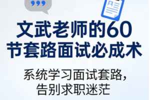 文武老师的60节套路面试必成术