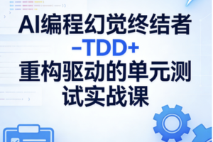 AI编程幻觉终结者–TDD+重构驱动的单元测试实战课|2026完结