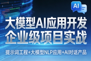 大模型AI应用开发企业级项目实战（提示词工程+大模型NLP应用+AI对话产品）