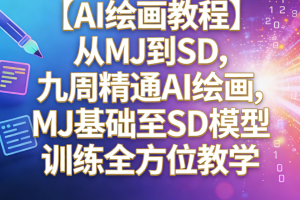 【AI绘画教程】从MJ到SD，九周精通AI绘画，MJ基础至SD模型训练全方位教学